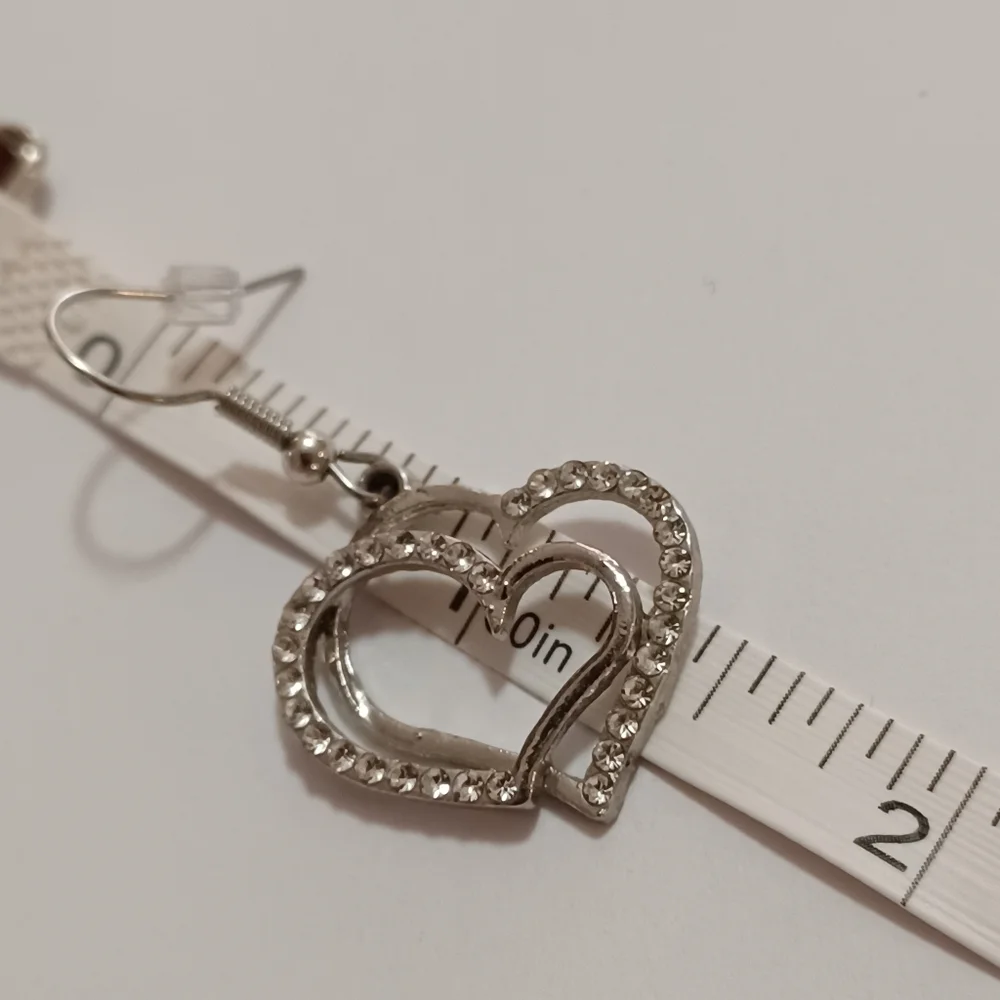 Bundle Of Silver Watch, Bracelet, Hearts Dangle Earrings 3 Piece Jewelry Set